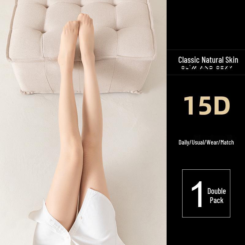 Women's 0D Anti-Snag Durable Sheer Black Stockings, Non-Slip and Sexy Pantyhose