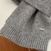 3Pcs/Set Women Hat Scarf Gloves Set Solid Color Ribbed Trim Brimless Hat Long Scarf Warm Gloves Set Winter Accessories