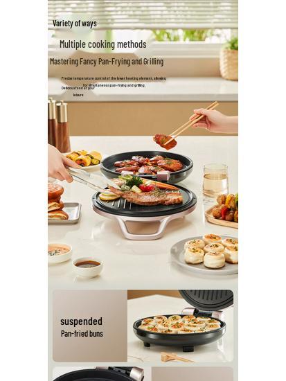 Large Capacity Double-Sided Ceramic Electric Pancake Maker – Multi-functional Griddle for Home Baking