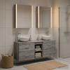 Bathroom Cabinet Set 5 Pcs Grey Sonoma Wood Based Material