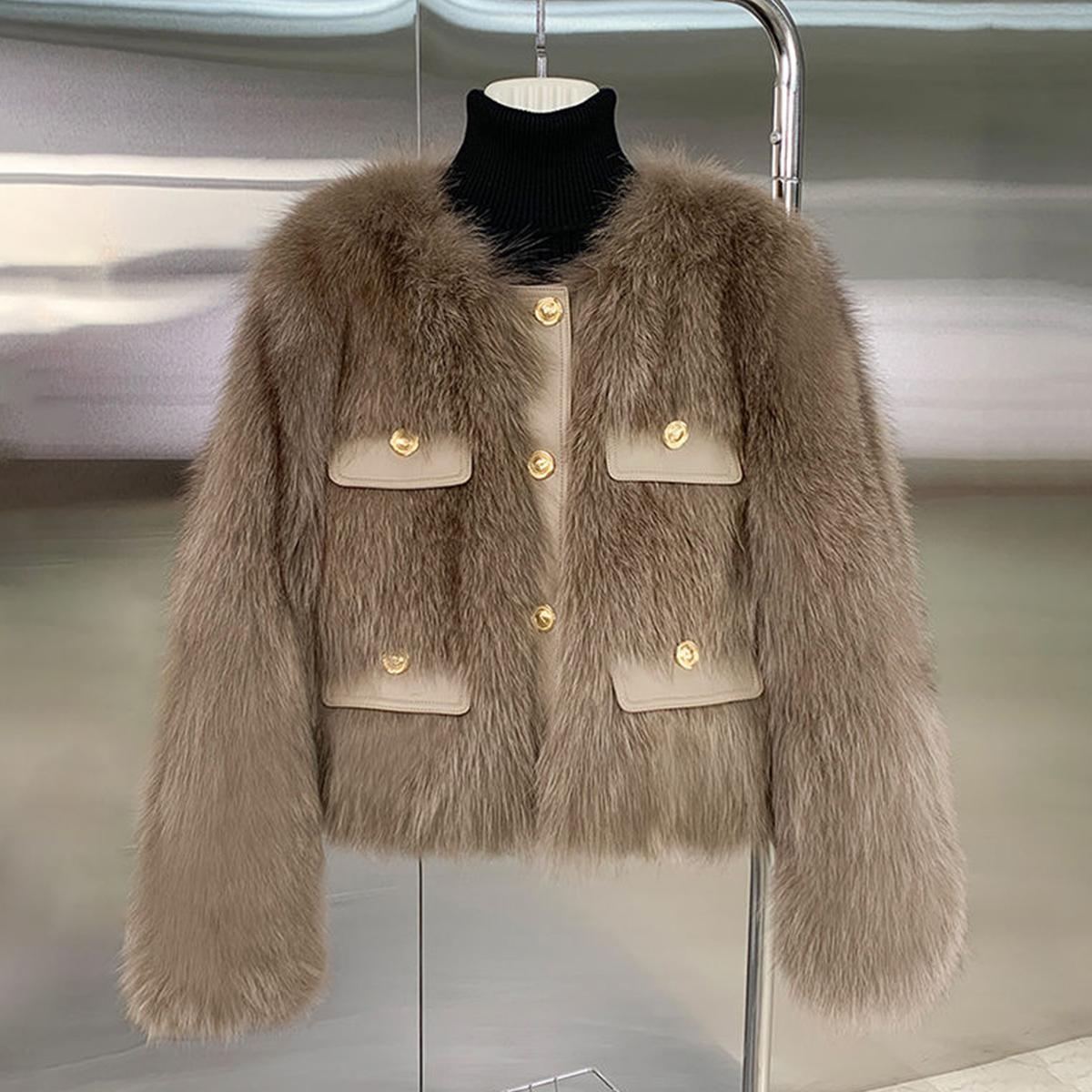 

Новое зимнее пальто из искусственного меха лисы, женское пальто, толстое пальто, женское пальто высокого качества в повседневном стиле, зимнее пальто XL