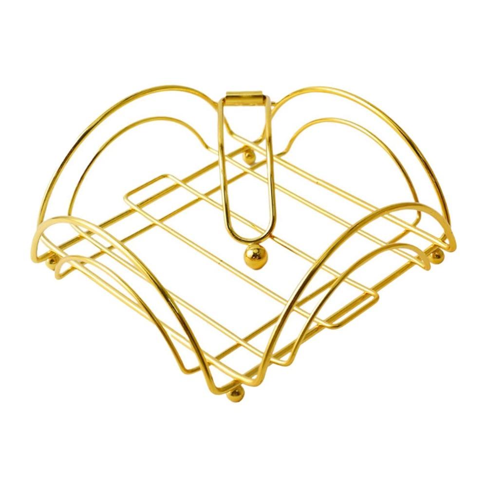 Square Shape Metal Napkin Holder Flat Design Iron Art  Tissue Rack  Cafe Setting