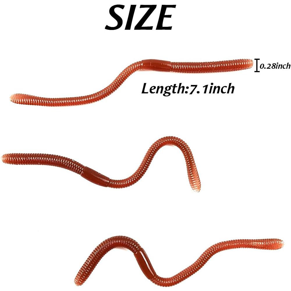 30pcs Soft Fake Earthworm for Halloween, April Fool's Day Party Decoration
