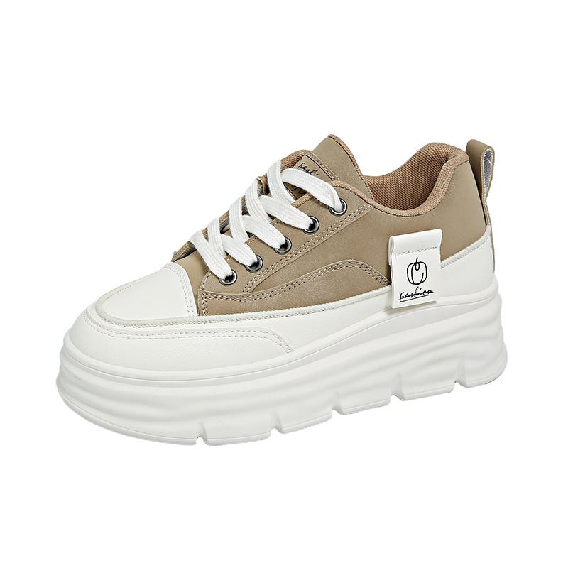 

2025 platform white shoes women s spring new Korean version ins female students leisure sports versatile board shoes street shot CY706 35