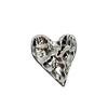 Gold Silver Color Pins Brooch Glossy Pitted Love Brooches  for Fashion Jewelry Gift