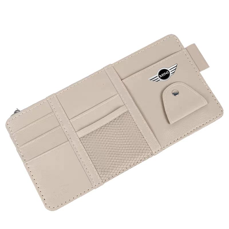 For BMW Car Sun Visor Organizer Multi-Pocket Auto Interior Accessories Zipper Pocket Organizer For BMW X3 X4 F10 F18 F06 F12 F13