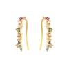 Aide 925 Silver 1pair Long Line Ear Climber Stud Earrings For Women Minimalist Ear Crawlers Studs Piercing Jewelry
