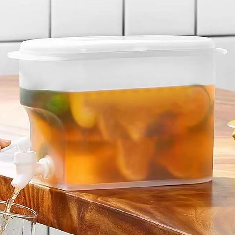 3,5 l Wasserkessel mit Zapfhahn Getränkespender Kaltes Saft Limonade Getränke Eimer Flüssigkeitsspeicher Tank Outdoor Kühlschrank Organizer