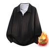 Herren Retro Revers-Polo-Hoodie - 2024 Frühling/Herbst Trendige Japanische Arbeitskleidung für Teenager