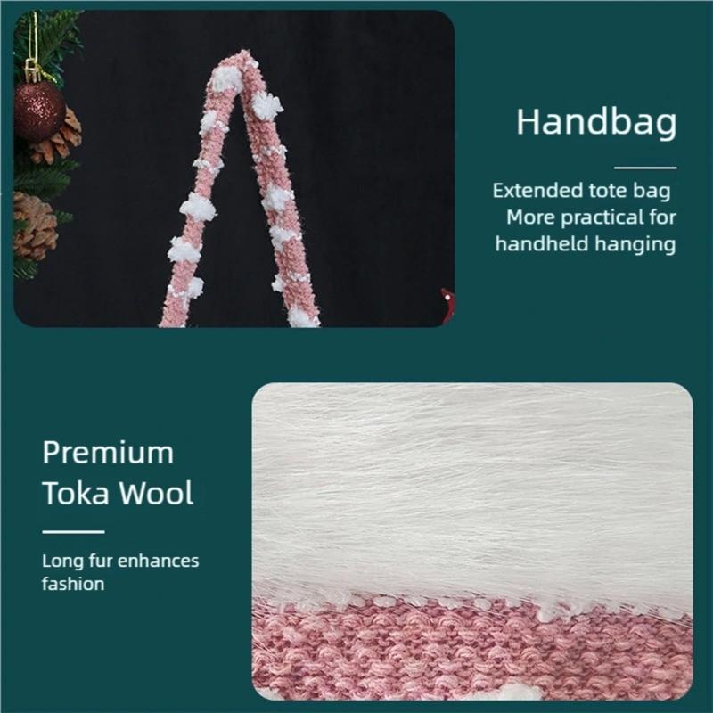 Holiday Gift Sacks Candy Handbag  Snowman Santa Gift Bag For Christmas Parties Family