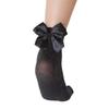 1 Pair Women's Cool Girls Lace Bow Ruffle Socks Japanese Kawaii Cute Socks Women Black Socks Shining Socks