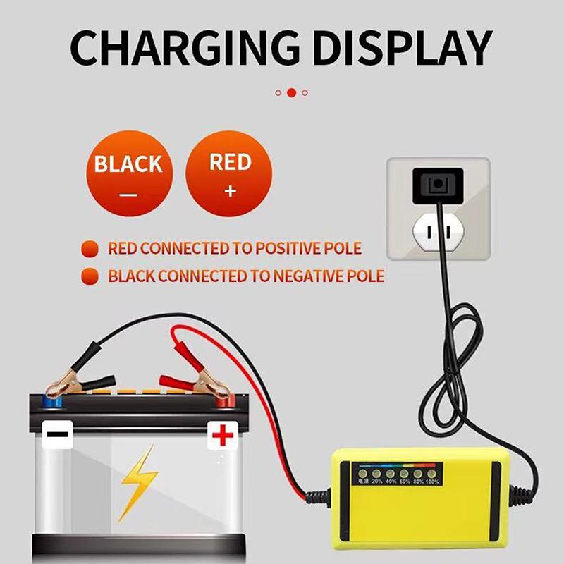 12V 4Ah-20Ah Nabíječka autobaterií 220V Napájení Pulzní Opravná nabíječka Mokrá Suchá Olověná baterie LED displej Moto Nabíječka baterií pro nákladní vozy