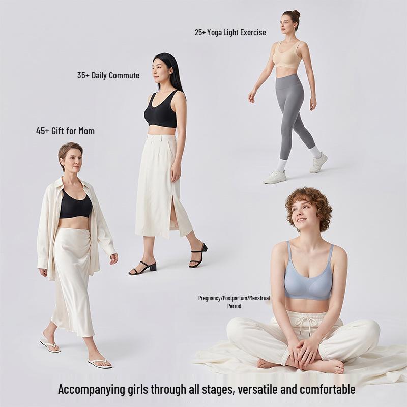 Seamless Wireless Comfort Full Cup Women's Bra with Fixed Cups