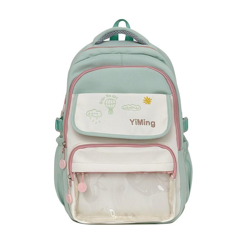 

Japanese Cute Girl Schoolbag Women Korean Style Retro Contrasting Color High School Students Junior Backpack Large Capacity