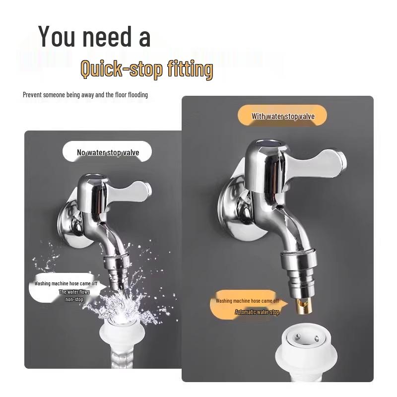 New User Offer: 0.01 Shipping! Automatic Shut-Off Valve for Washing Machine Faucet