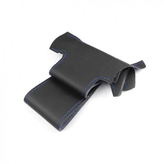 Black Steering Wheel Leather Cover Trim For Hyundai Accent Kia Rio5 2006-2011