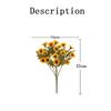 4pcs Artificial Daisy Bouquet Silk Fake Flowers Wedding Decorative Pink Daisies Simulation Flower Home Restaurant Decoration