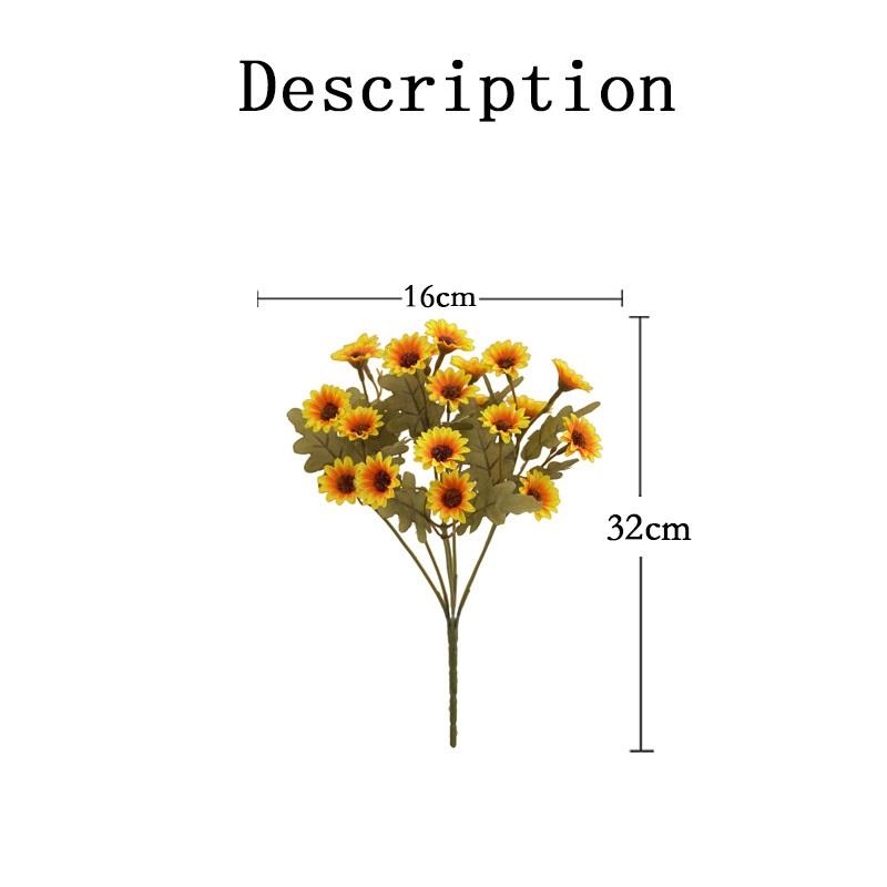 4pcs Artificial Daisy Bouquet Silk Fake Flowers Wedding Decorative Pink Daisies Simulation Flower Home Restaurant Decoration