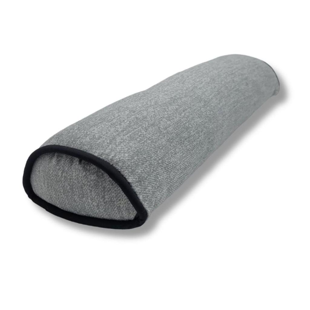 Mindfulness Days Back Relaxation CushionLumbar Pillow, Cotton, Made In Japan, Semicircular, 5x11x40cm (Dean Gray)