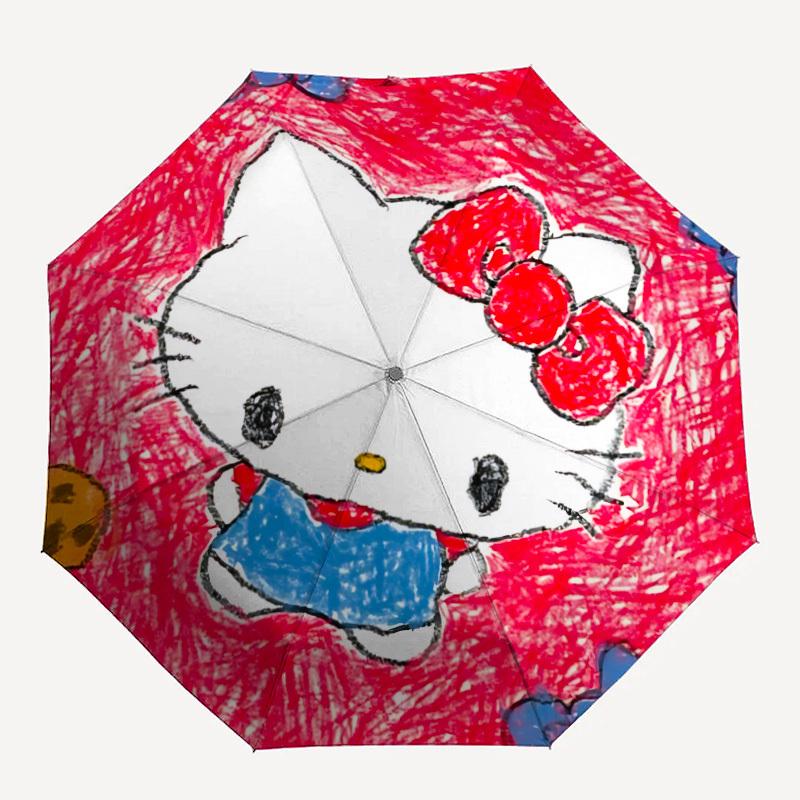 

1pc Hello Kitty umbrella - automatic opening and closing, sturdy iron frame, formal occasions yy251027050