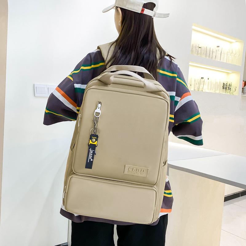 Schoolbag Fashion Junior High School School Bag 1011 New Street Trend Simple Leisure Travel Backpack Trend Large Capacity School Bag