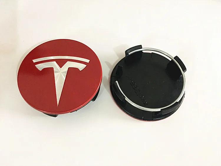 

4pcs 56mm Wheel Hub Center Caps For Tesla Model 3 Model Y Badge Cover Hubcaps for Tesla Model Y X S 2023 Car Accessories