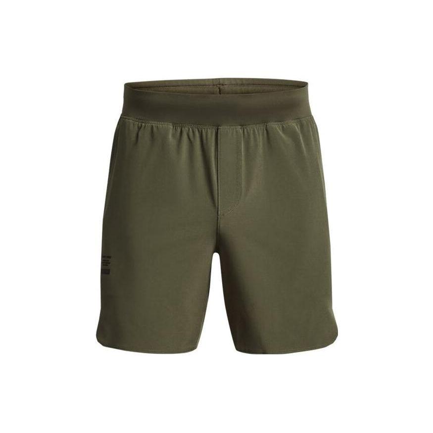 UA Johnson Series Solid Color Elastic Waist Training Sports Casl Shorts Men shorts Green 1380544-390