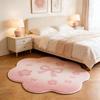 Bunte Blumenteppiche für das Wohnzimmer Flauschig Weicher Schlafzimmer Dekor Teppich Unregelmäßige Form Nachttischteppich Zuhause Dicke Plüsch Bodenmatte