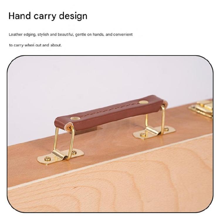 Holz-Malbox Skizzenkasten Staffelei Faltbar Verstellbare Höhe Kunststaffelei Kasten Design mit Mehreren Fächern für Künstler