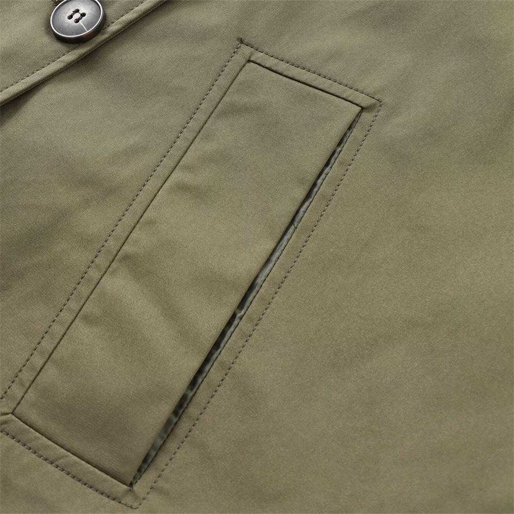 Herbst Neu Europäischer und Amerikanischer Stil Kapuzenjacke Langärmlig Reversjacke Einreihiger Trenchcoat Kurze Jacke