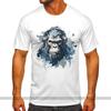 Jungle Ape Watercolor Tee 100% Organic Cotton Relaxed Fit Artistic Gorilla Design for Wildlife Enthusiasts