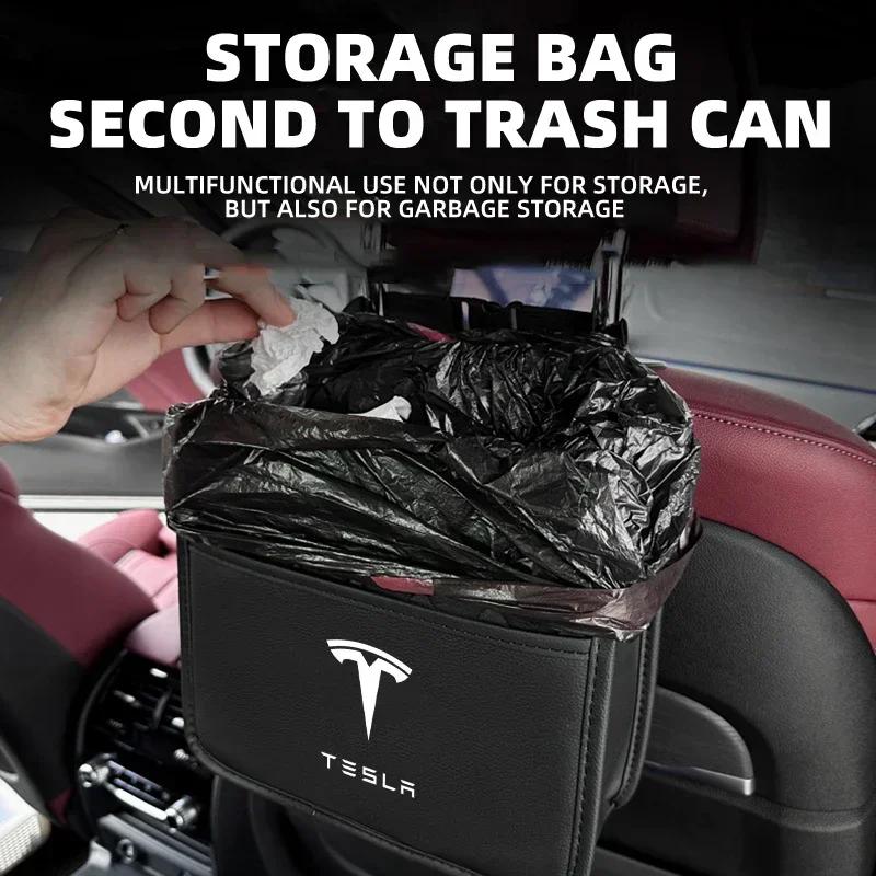 Car Sticker Tesla Car Seat Back Storage Bag Cup Snack Storage Bag For Tesla Emblem Model S Model X Model 3 Roadster Cybertuck Au