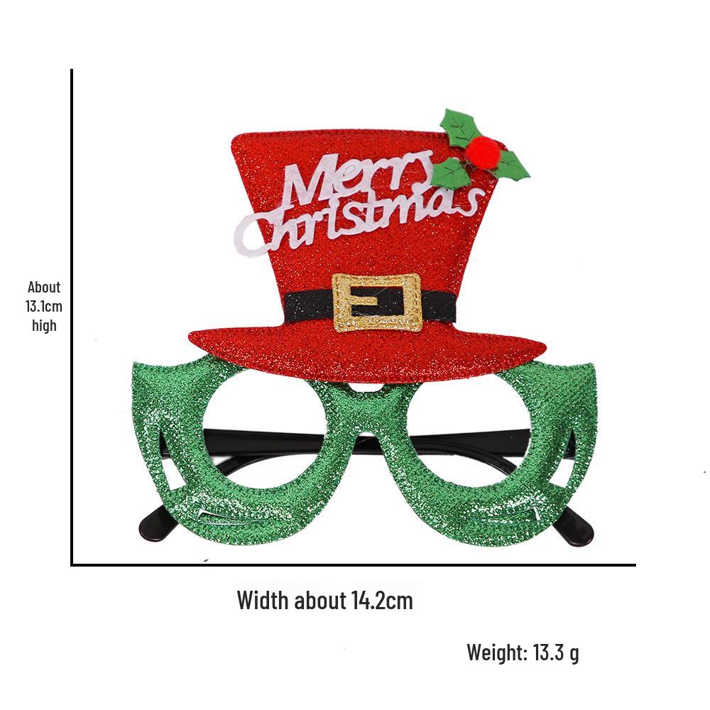 Unisex Christmas Cartoon Antlers Glasses for Adults & Kids - Creative Holiday Gift