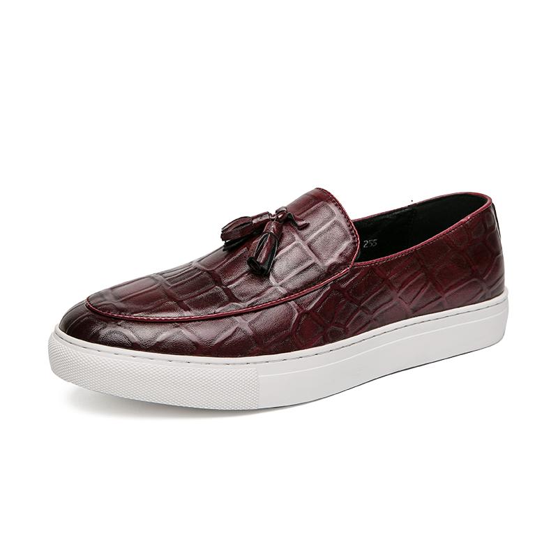 Fashion Classic Mens Casual Loafers Driving Shoes Moccasin Fashion Male Comfortable Slip On Leather Shoes Men Tassel Dress Shoes Big 47