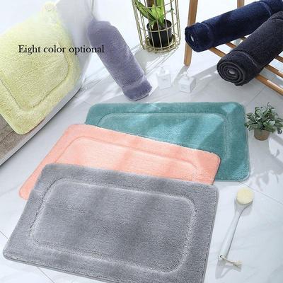 Tapete de veludo para banheiro, espessamento de cashmere, tapete antiderrapante para banheira, piso lateral, capacho para porta de chuveiro, espuma de memória, almofada 3D