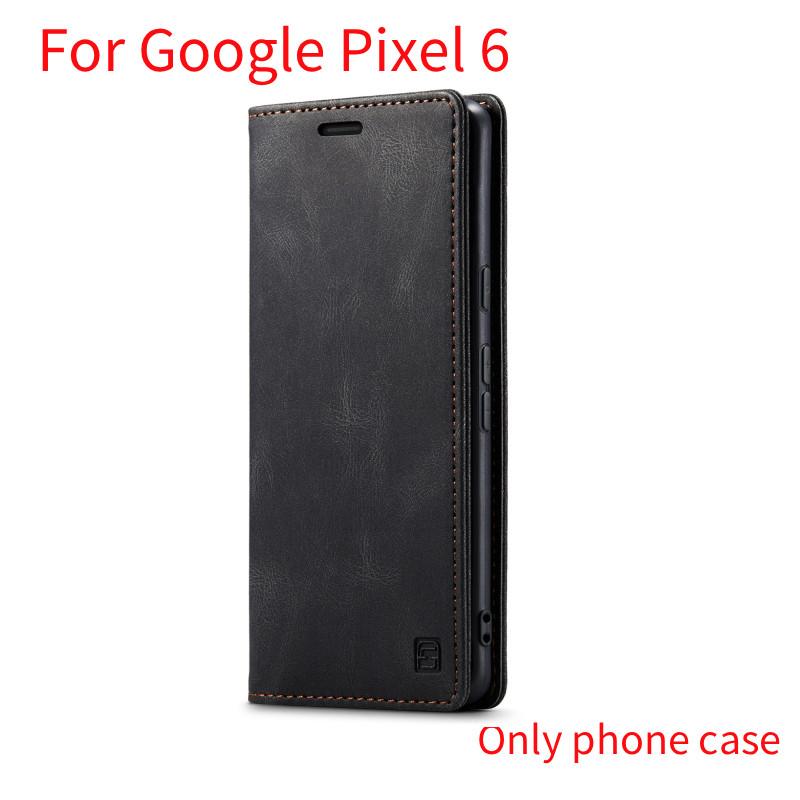 For Google Pixel 6 Leather Flip Phone Protective Case With Magnetic Closure For Drop Protection