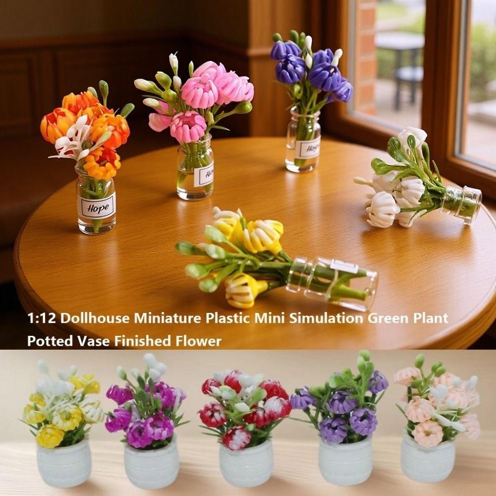 4cm/1.1*5cm Puppenhaus Miniatur Blume Grüne Pflanze Topfvase Miniatur Puppenhaus Dekorationen