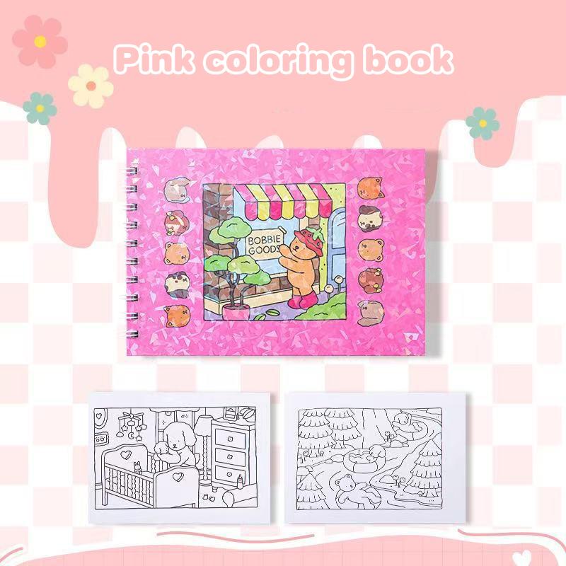 

Книжка-раскраска: Bobbie Goods, Креативная и интересная книга-раскраска с граффити розовый