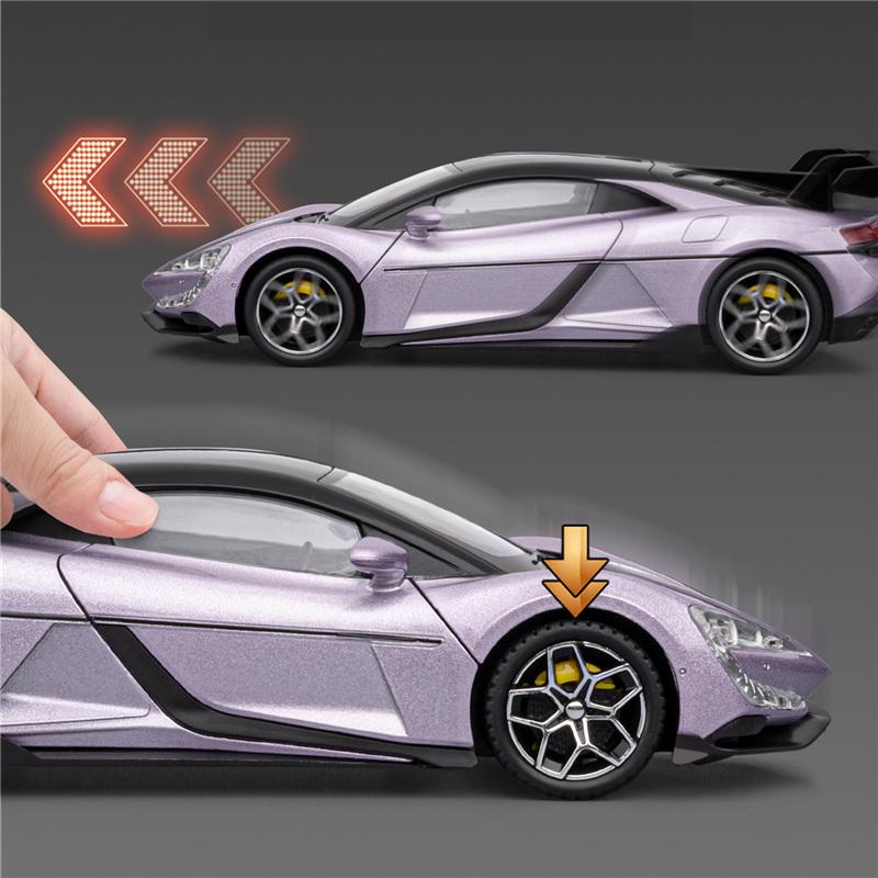 1/24 BYD Yangwang U9 Alloy Electric Sports Car Model Diecast Metal New Energy Racing Vehicle Car Model Sound Light Kids Toy Gift