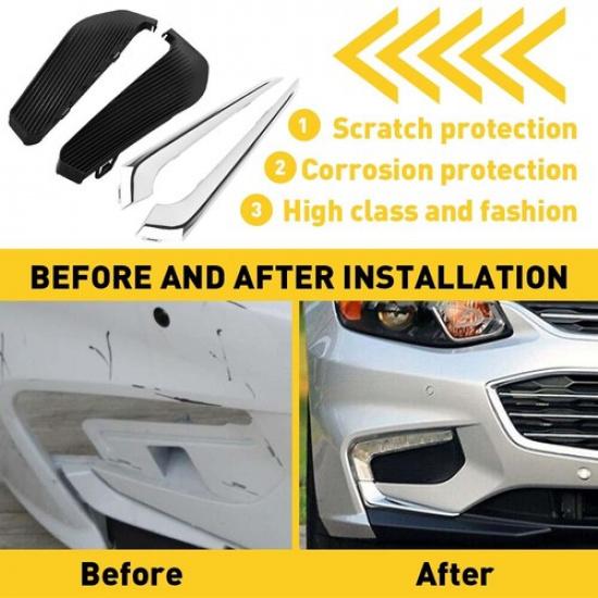 Chrome Front Fog Light Cover Trims For Chevrolet 2016-2018 Malibu Accessories