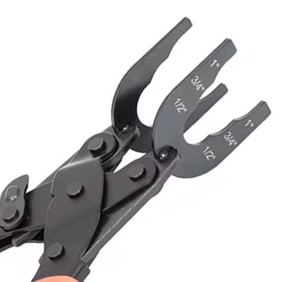 Plier Tool Crimp Connector Removal Wide Thick Jaw 1/2 3/4 1 Inch Quick Replace Sizes Stainless Steel Anti-Rust Pipe Disassembly Plier