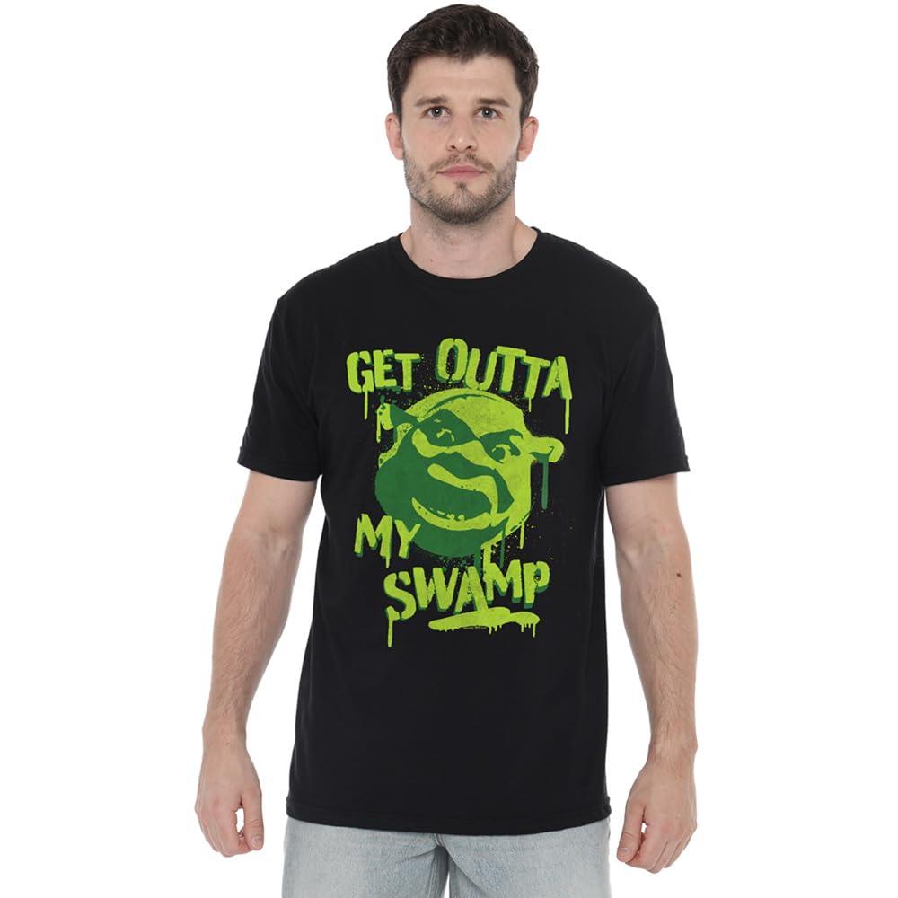 Shrek Mens Out Of My Swamp Graffiti T-Shirt