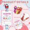 48 Pieces Valentine'S Day Gifts Rulers And Cards Bulk 12 Styles Colorful Valentine Accessories For Party Favors Supplies Classro