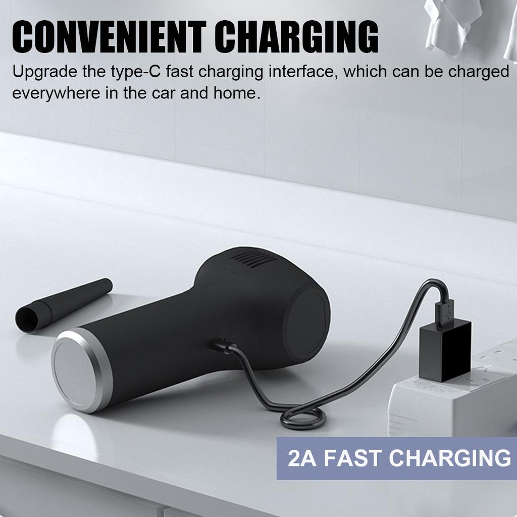 60W 45000 Pa Cleaning Tool Air Duster Compressed  W/Light For Computer Laptop Keyboard Electronics Cleaning Cordless Air Blower