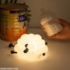 Veilleuses de nuit mignonnes en silicone Mouton Dessin animé Lampe de chambre pour décoration de chambre d'enfant Rechargeable Minuterie Variation d'intensité Veilleuse de nuit pour le sommeil