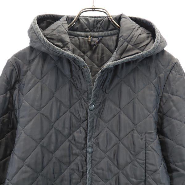 LAVENHAM Made In the UK Quilted Jacket 36 Khaki Cotton Filling Men's Used