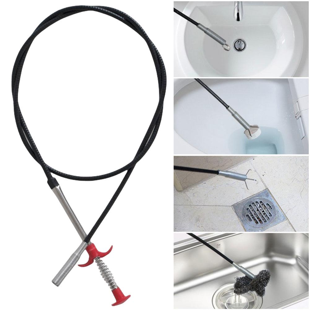 Drain Clog Remover Clogged Drains Opener 4 Claw Drain Cleaning Tool Bendable Drain Hair Removal Tool for Toilet Sink Tub