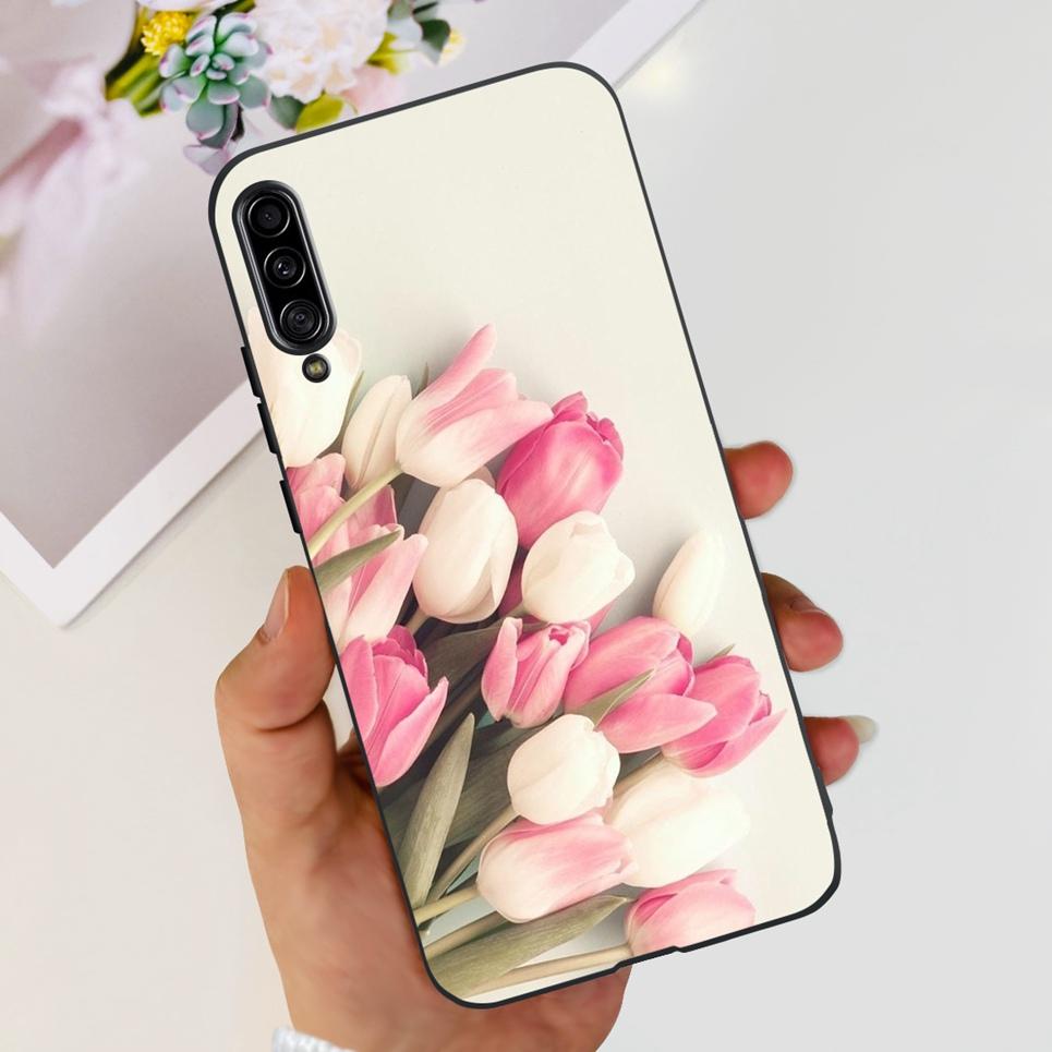 For Samsung Galaxy A90 5G Phone Case Samsung A90 SM-A908B 5G Flower Butterfly Woman Fashion Soft TPU Bumper Transparent Silicone