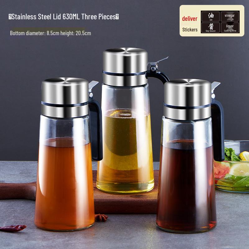 304 Edelstahl Auslaufsicheres Öl- & Essigflaschen-Set