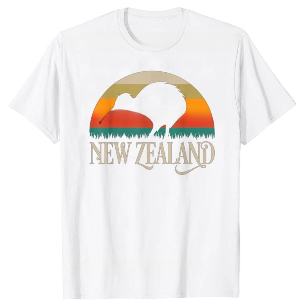 

Fun New Zealand Kiwi Bird Retro Pattern Tshirt Stylish Casual Style Loose Fit TshirtSummer Streetwear Graphic T Shirts Y2K S